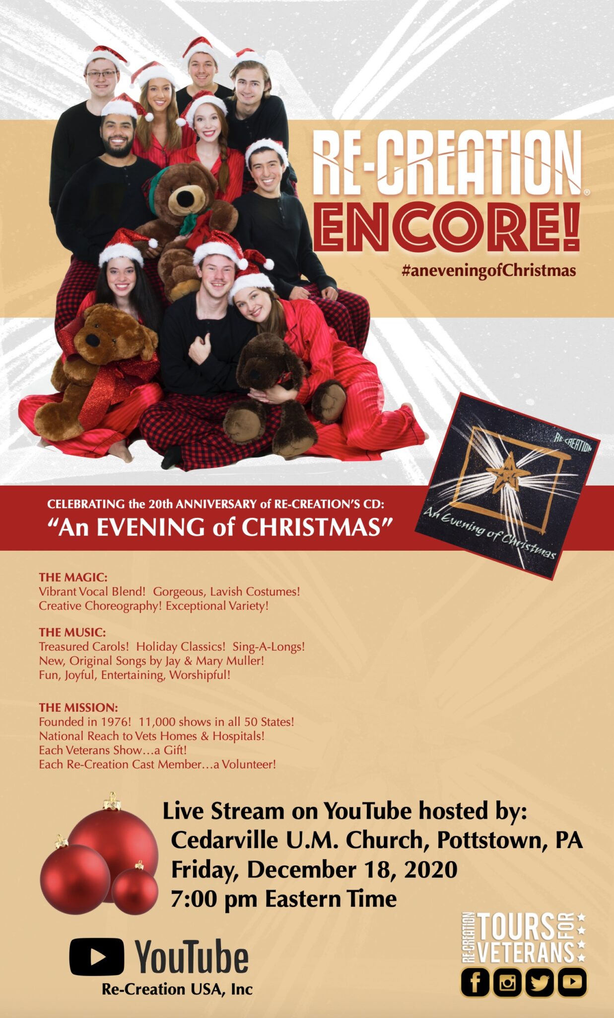 ReCreation Encore! An Evening of Christmas Online Concert